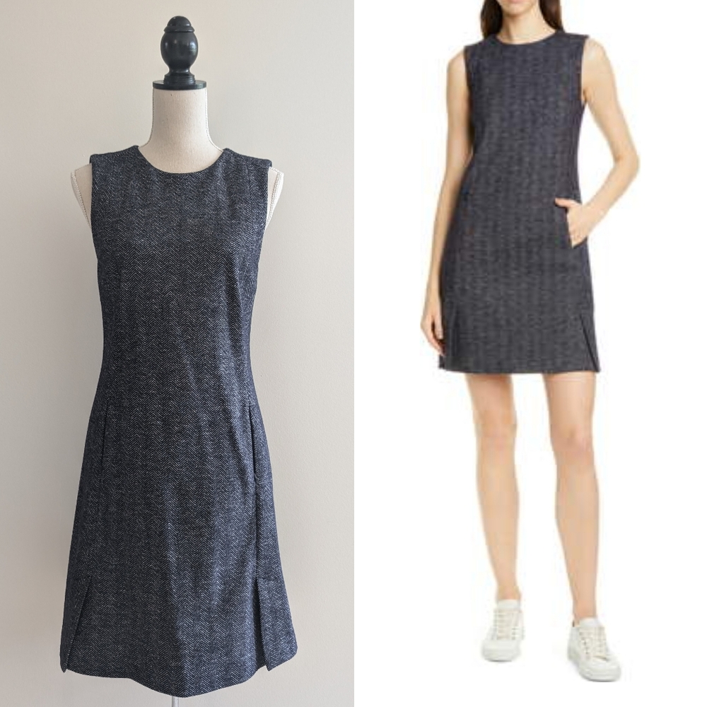 Like new Theory Wool Vented Front Shift Dress Sz 6